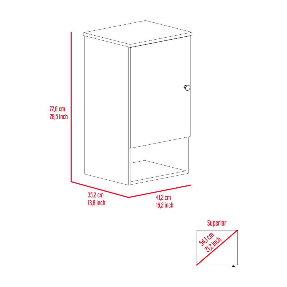 Arya Storage Cabinet with Single Door – Durable Construction
