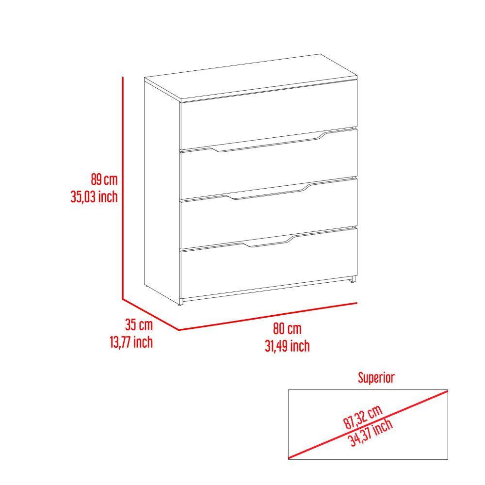31-Inch Aralia Dresser – Cut-In Drawer Pulls