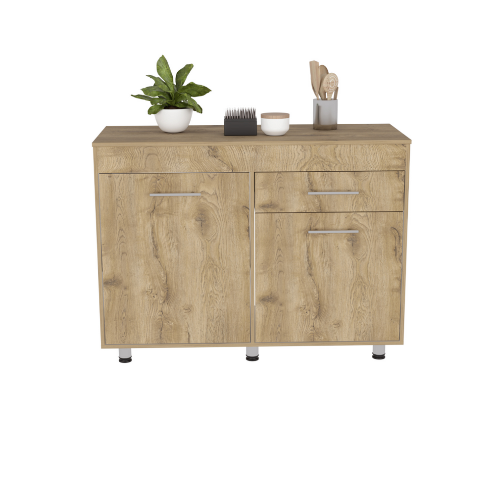 47-Inch Monet Base Storage Cabinet with 1-Drawer and Double Door – Durable Manufactured Wood