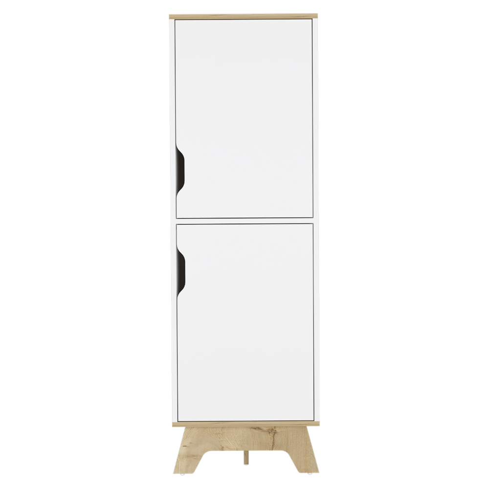 18-Inch Dahoon Kitchen Pantry Cabinet with Double Door and 4 Open Shelves – Sturdy Build