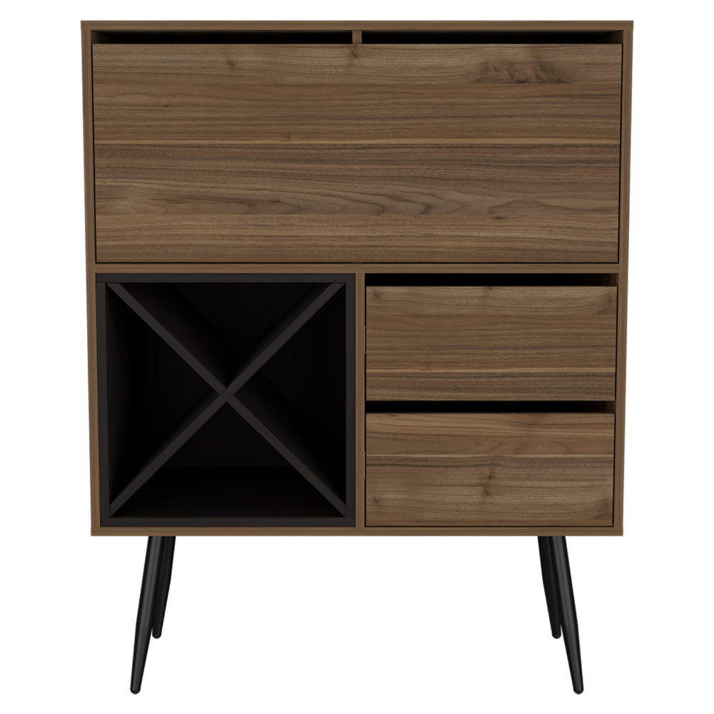 35-Inch Thistle Storage Cabinet with 2-Drawer – Warm Two-Tone Finish and Weight Capacity