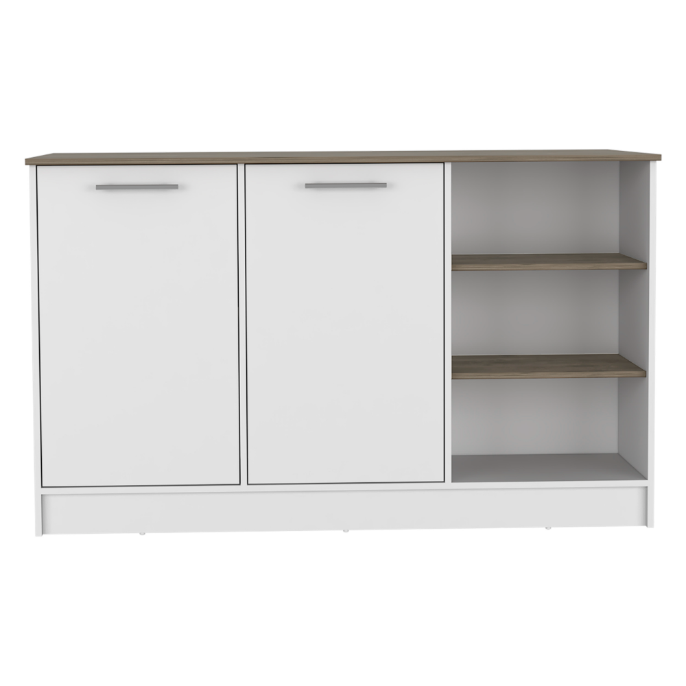 59-Inch Mars Kitchen Island with 3 Open Shelves – Confirmed Load Rating