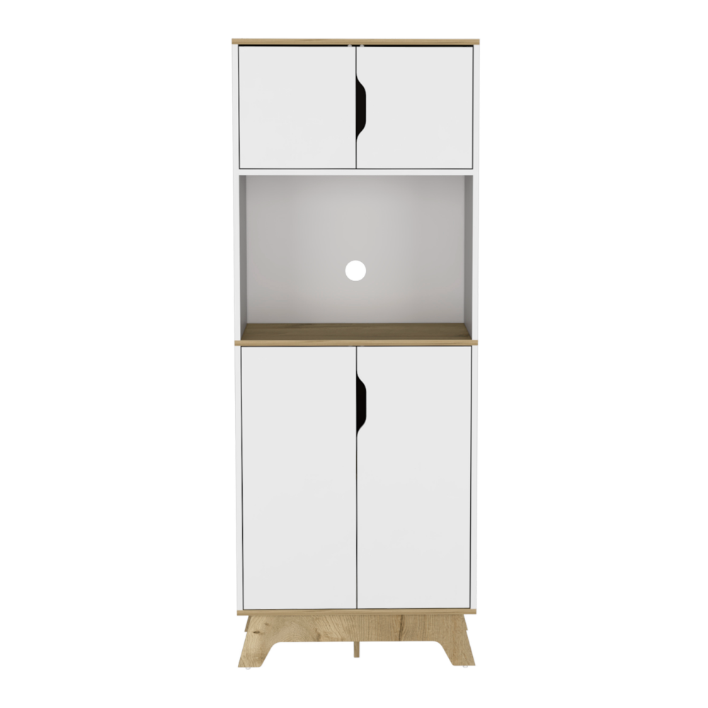 26-Inch Dahoon Microwave Pantry Cabinet with Double Door – Tall Pantry Storage