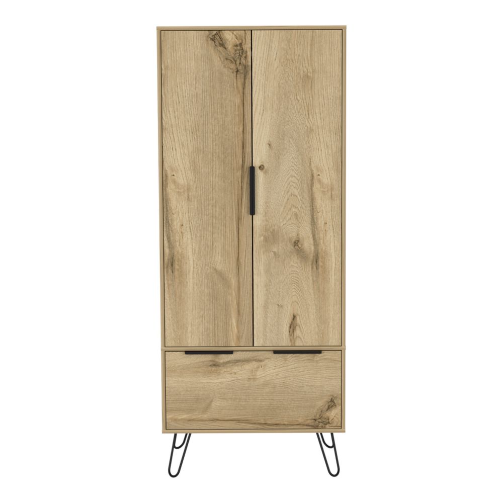 30-Inch Begonia Closet Organizer with 1-Drawer and Double Door – Sturdy Construction