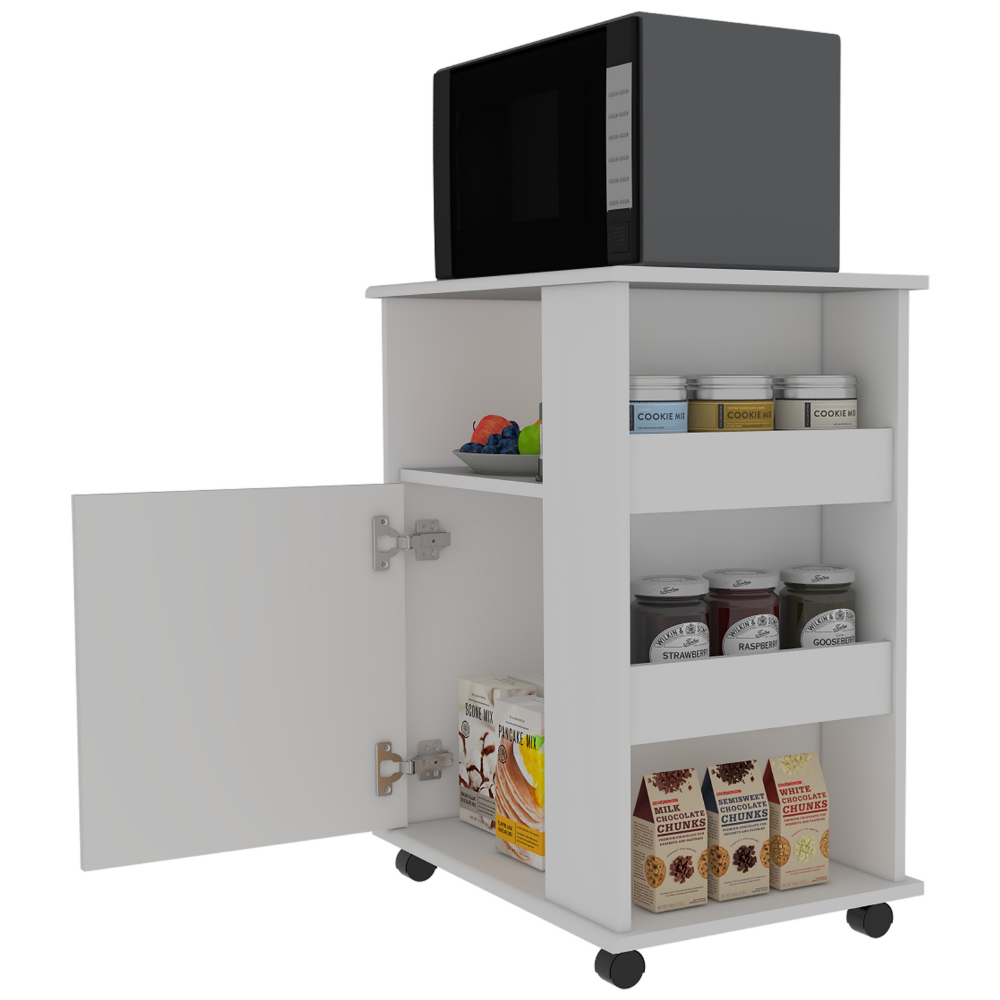 24-Inch Munich Microwave Pantry Cabinet with Single Door – Reliable Support