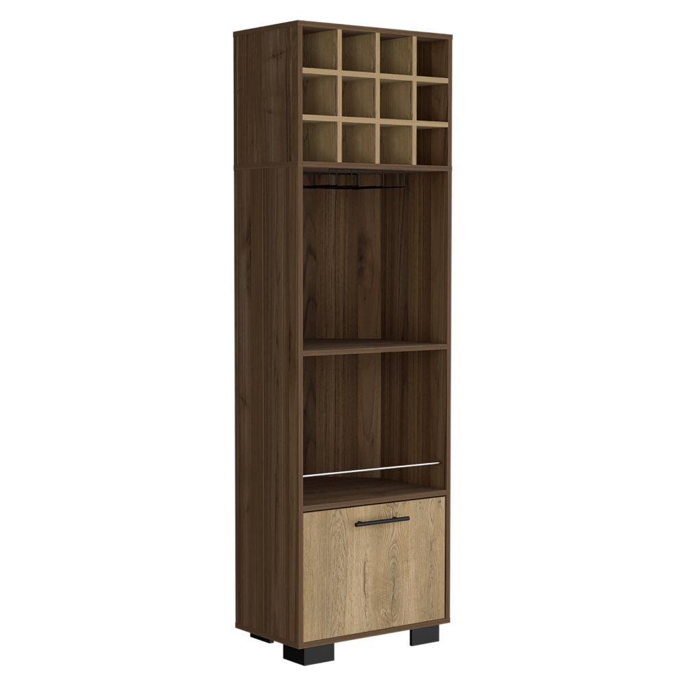 22-Inch Norway Corner Bar Cabinet with Wine Rack – Hanging Wine Glass Rack