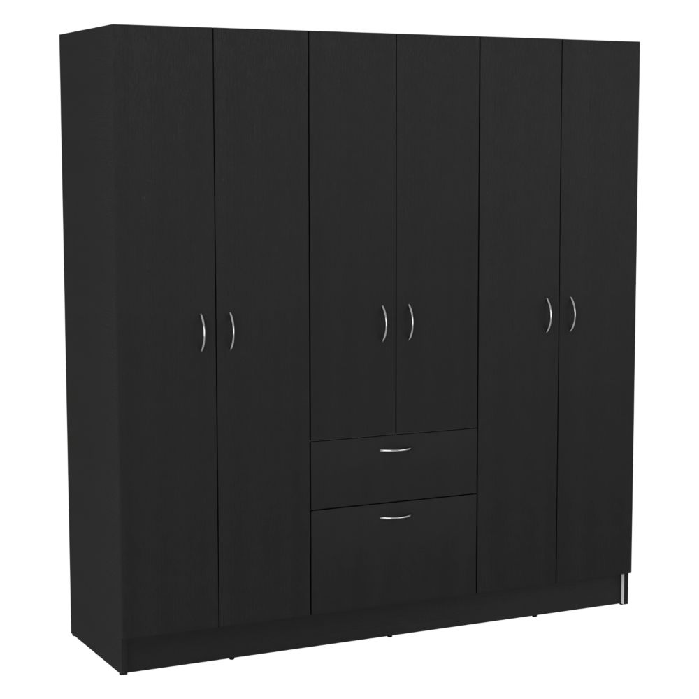 64-Inch Kibo Armoire with 1-Drawer – Wide Paneled Design
