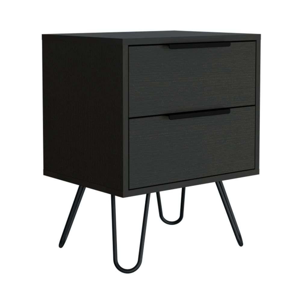 18-Inch Begonia Nightstand with 2-Drawer – Smooth-Gliding Drawers