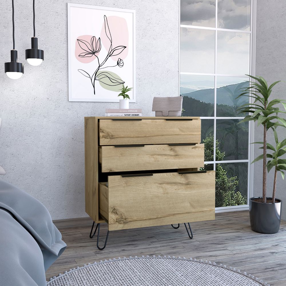 30-Inch Begonia Dresser with 3-Drawer – Smooth-Gliding Drawers