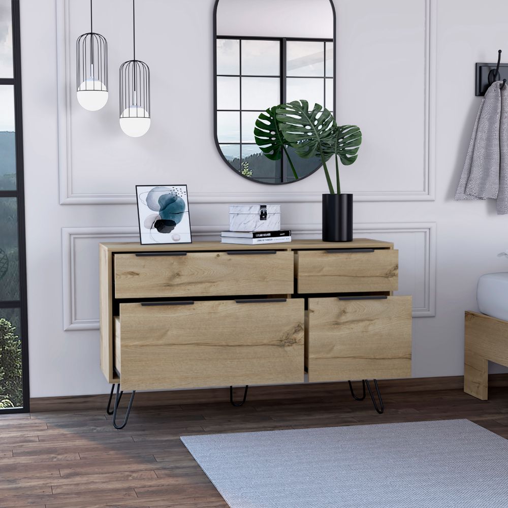 47-Inch Begonia Dresser with 4-Drawer – Durable Construction