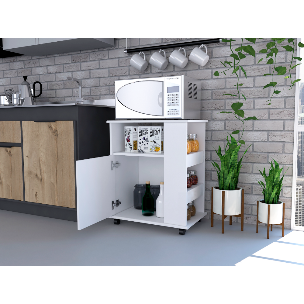 24-Inch Munich Microwave Pantry Cabinet with Single Door – Dedicated Appliance Space