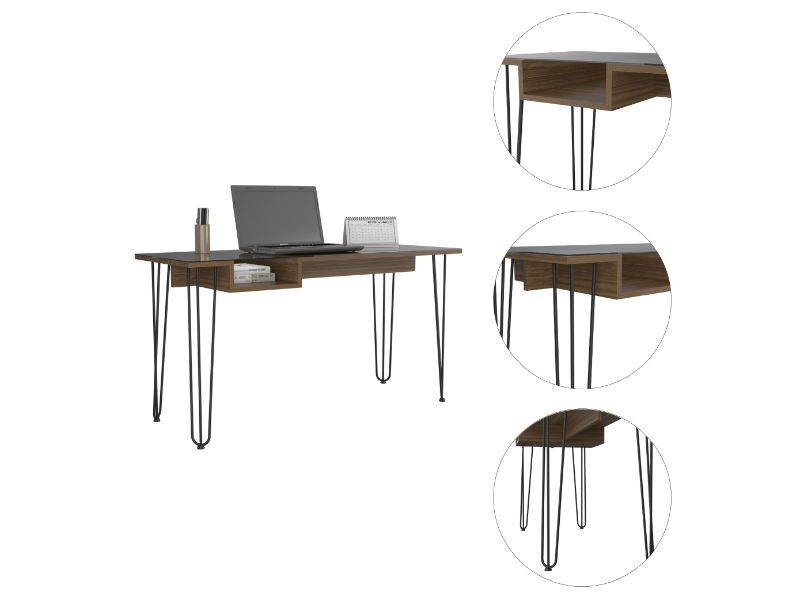 55-Inch Arizona Writing Desk – Durable Glass Surface