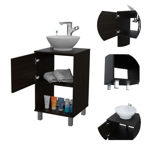 18-Inch Pittsburgh Bathroom Vanity with Sink with Single Door – Compact, Space-Saving Footprint