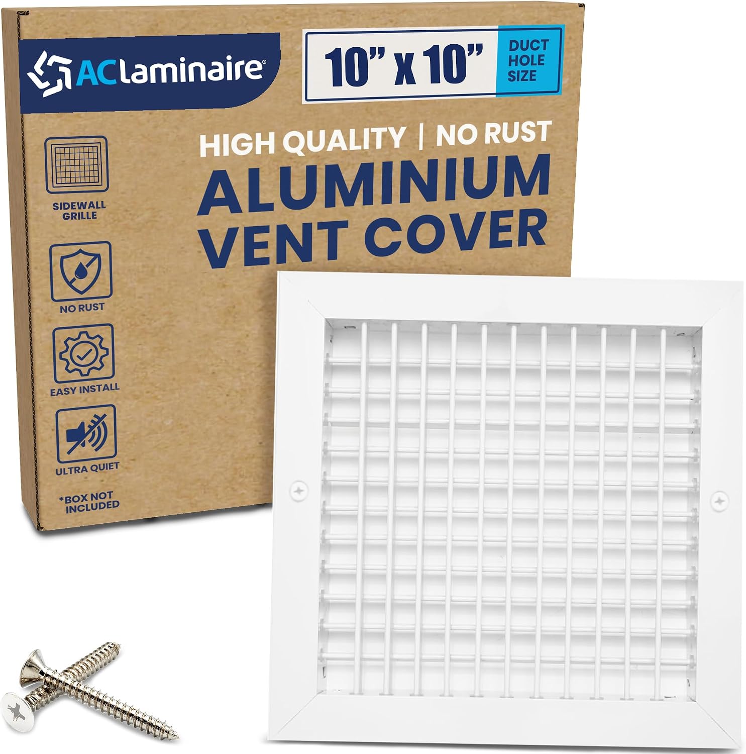 Laminaire Double Deflection Supply Grille – Adjustable Aluminum HVAC Vent Cover