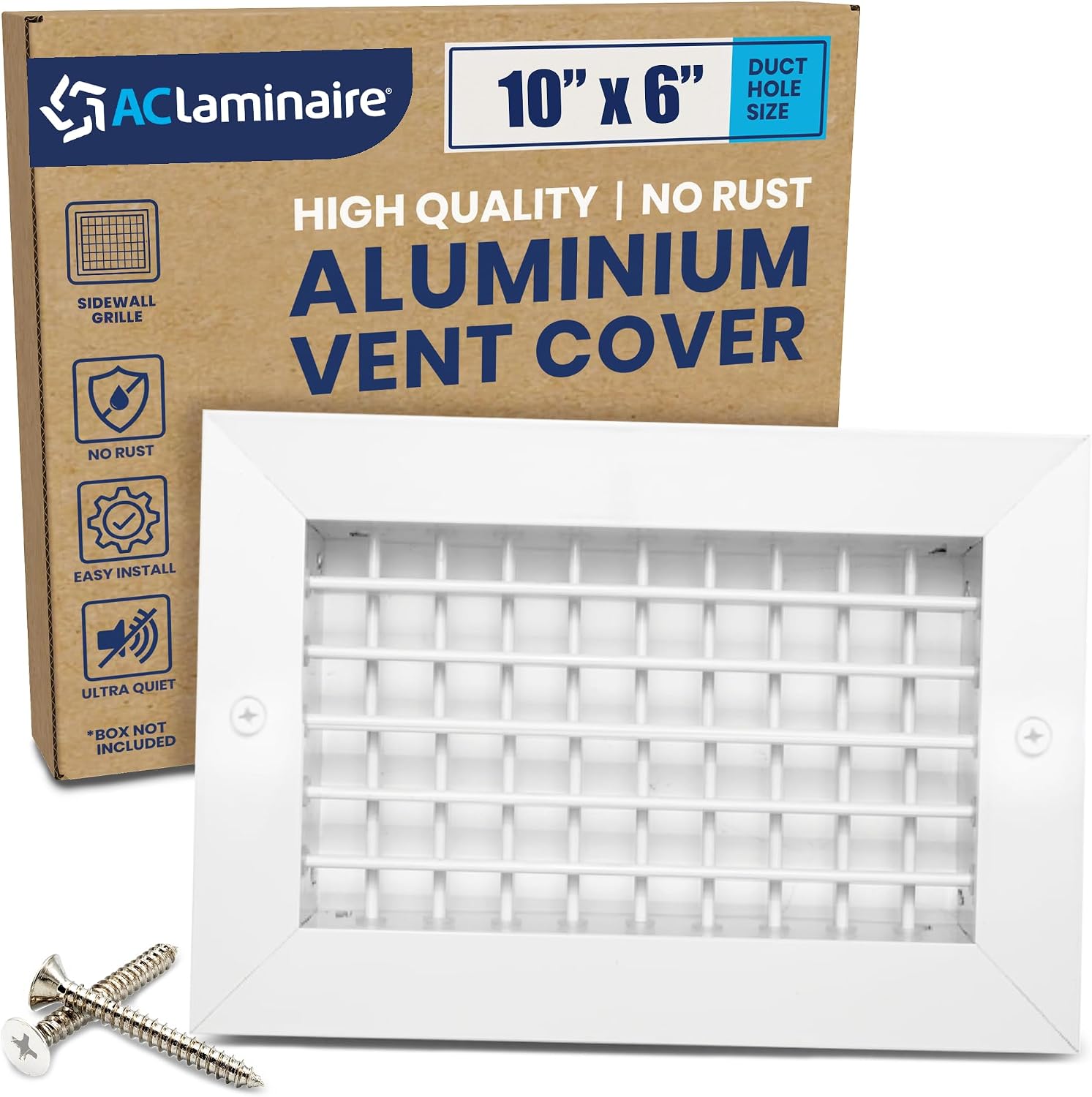 Laminaire Double Deflection Supply Grille – Adjustable Aluminum HVAC Vent Cover