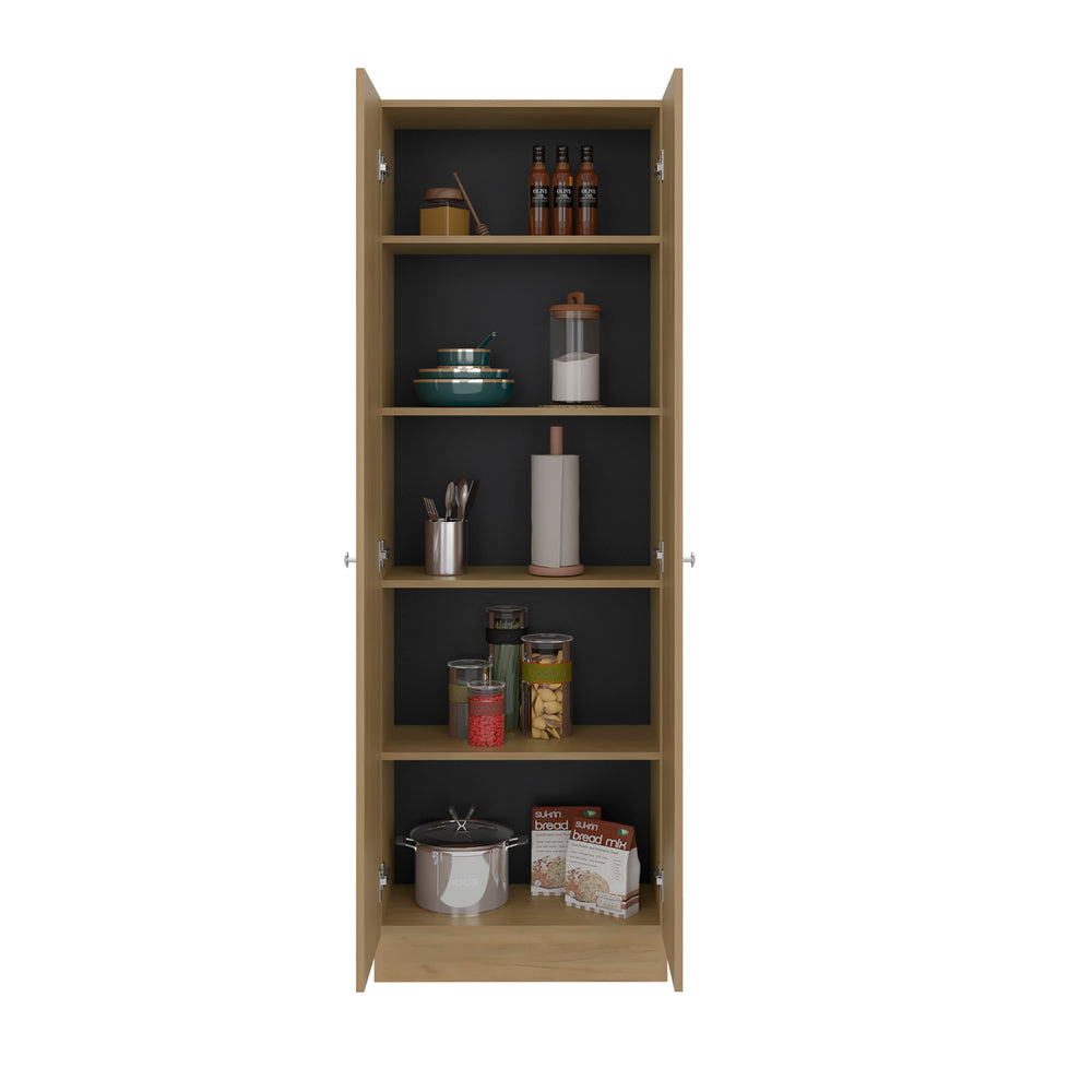 Dakari Multistorage Storage Cabinet with Double Door and 5 Open Shelves – Versatile Room Placement