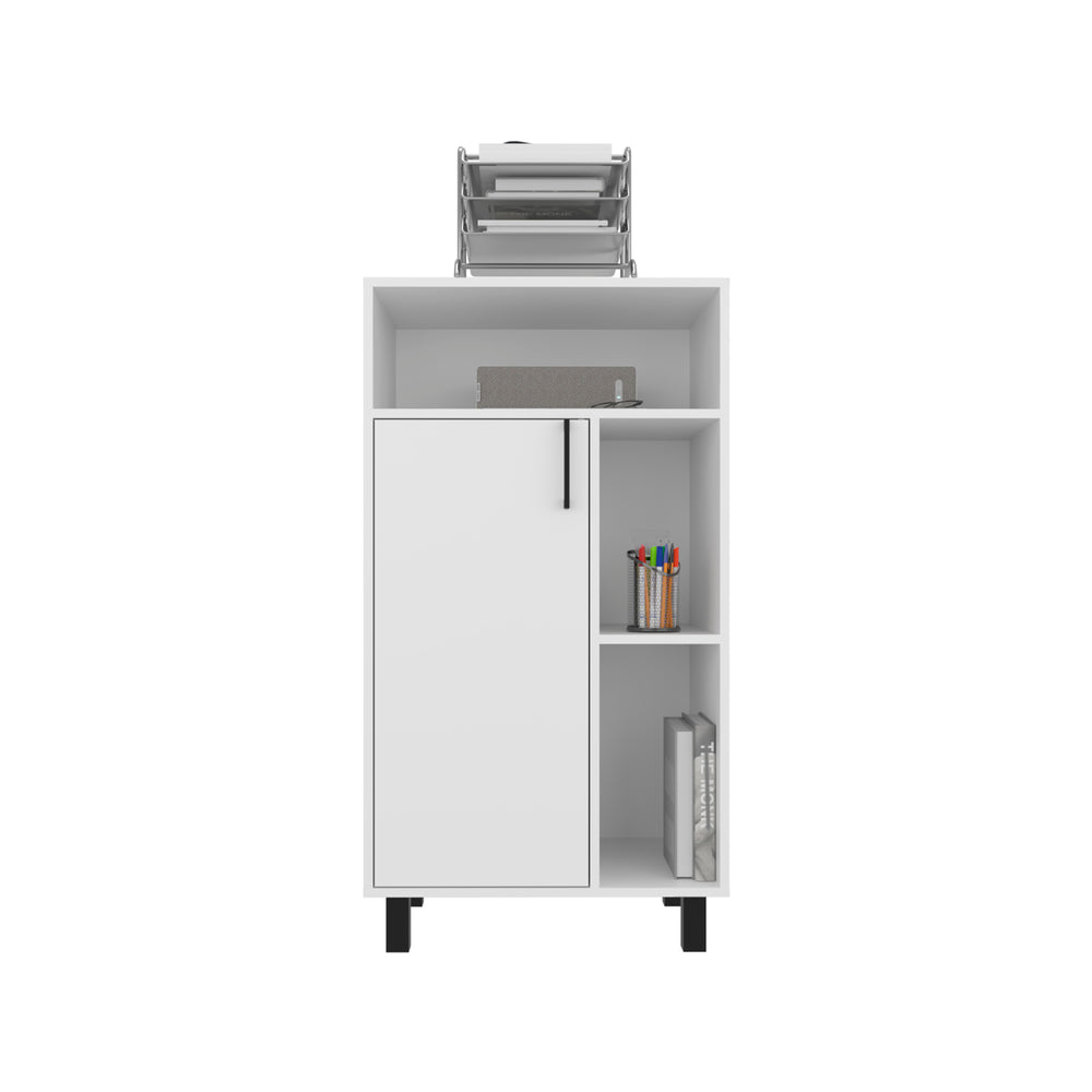 24-Inch Dewar Base Storage Cabinet with Single Door and 5 Open Shelves – Open Display Shelving