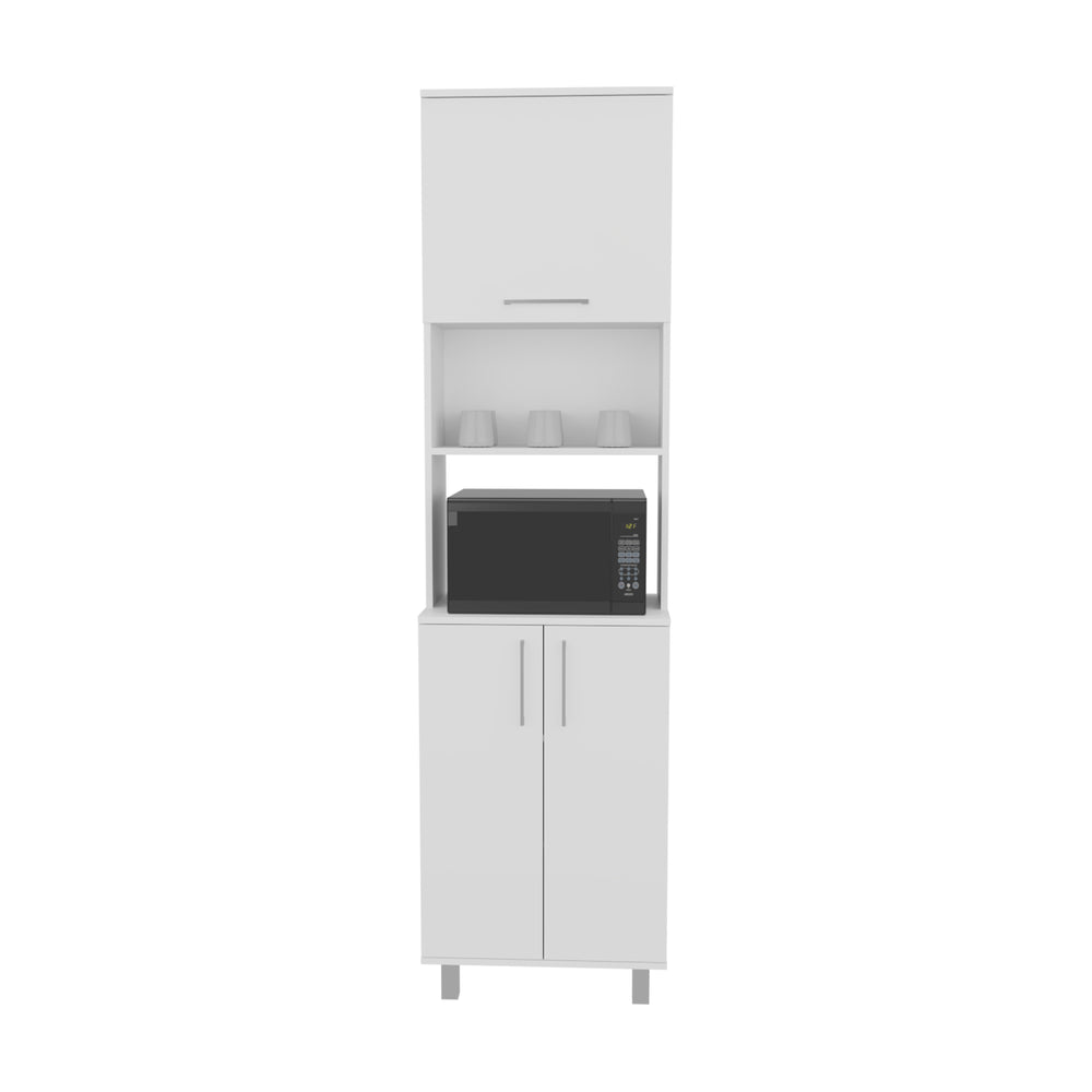 22-Inch Maeser Kitchen Pantry Cabinet with 5 Open Shelves – Sturdy White Build