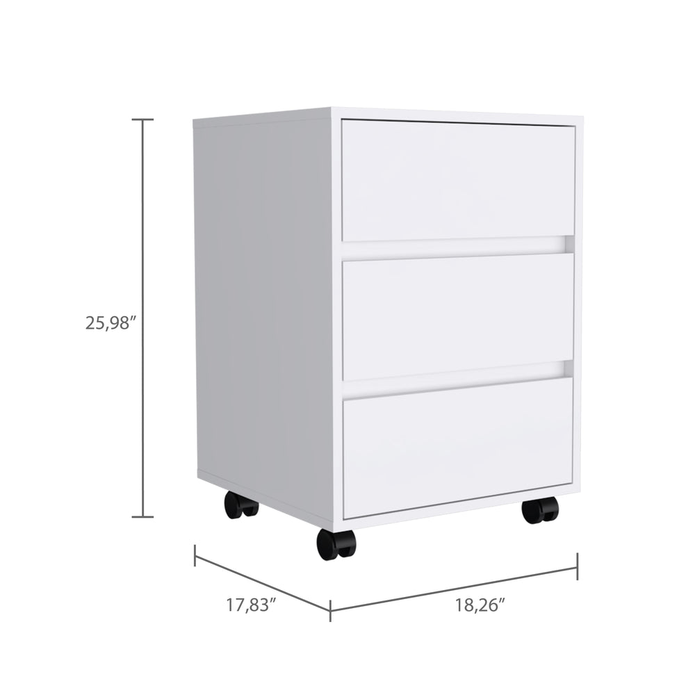 18-Inch Ibero Storage Cabinet with Casters – Durable Construction