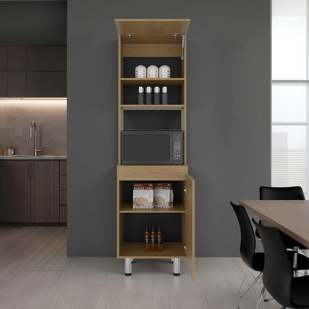 22-Inch Fingal Kitchen Pantry Cabinet with 4 Open Shelves – Freestanding Kitchen Storage