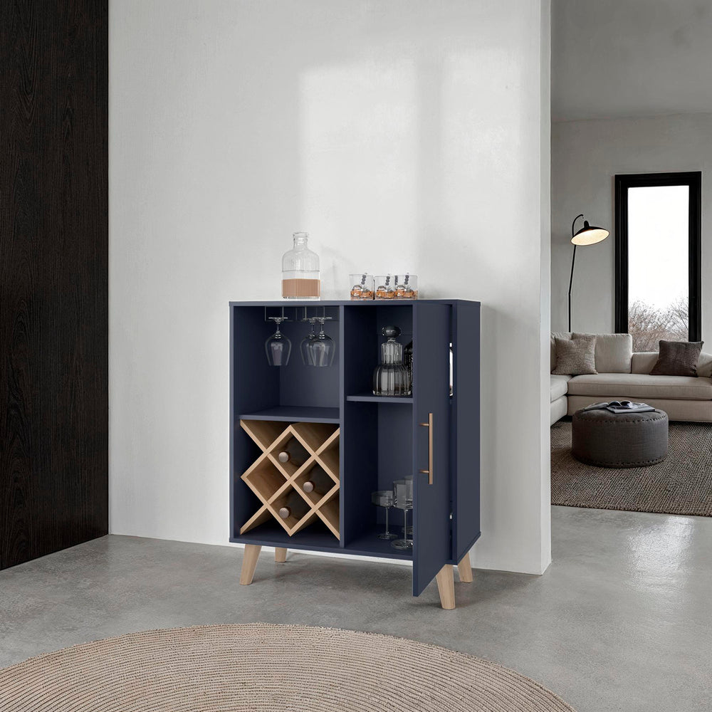 32-Inch Severn Bar Cabinet with 1-Drawer and Single Door – Built-In Stemware Rack