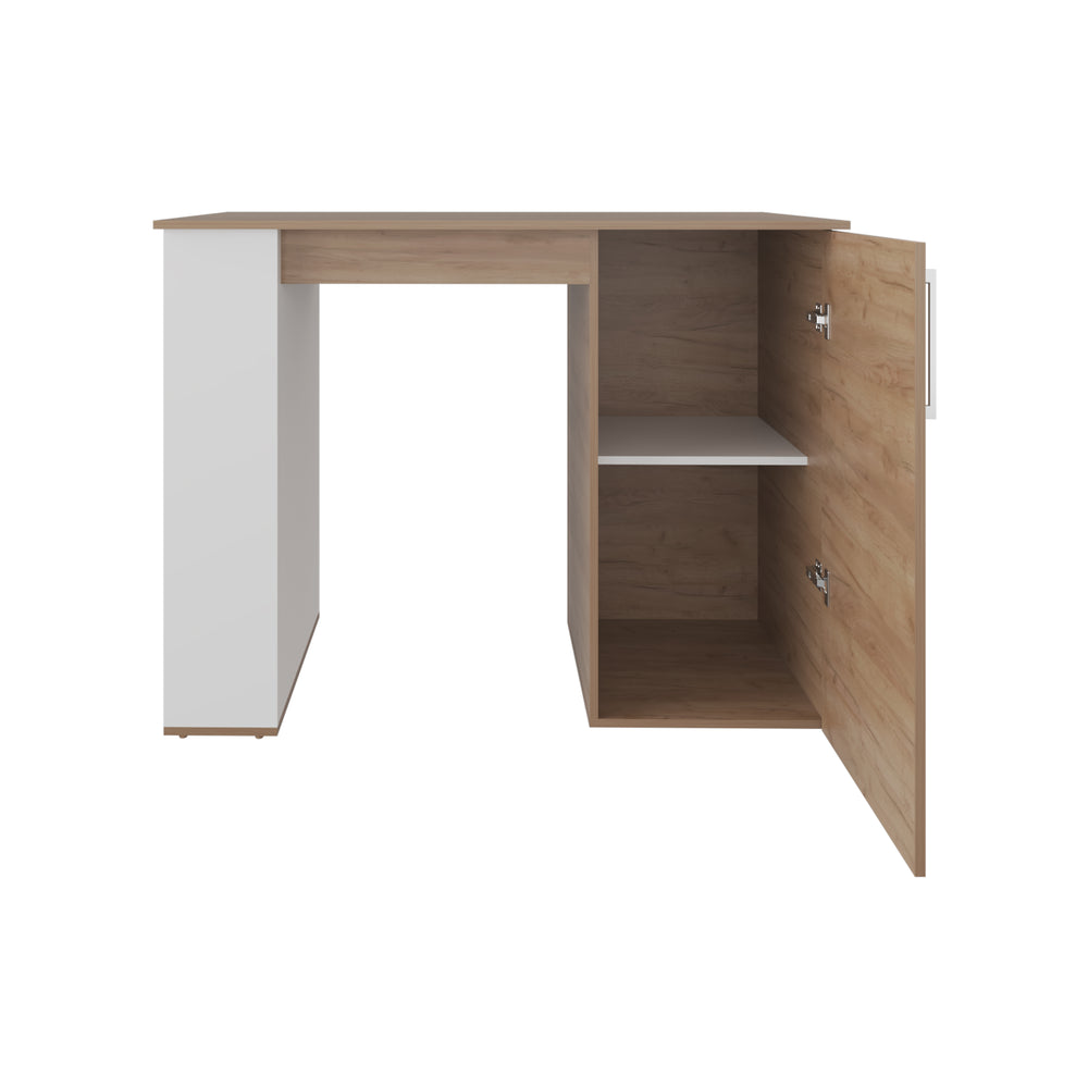 47-Inch Rossiter Kitchen Island with Single Door and 5 Open Shelves – Reliable Support