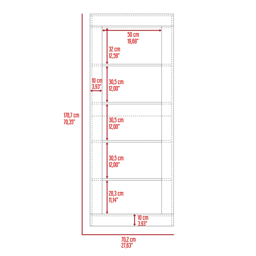 28-Inch Poros Ladder Bookcase – Sturdy Build