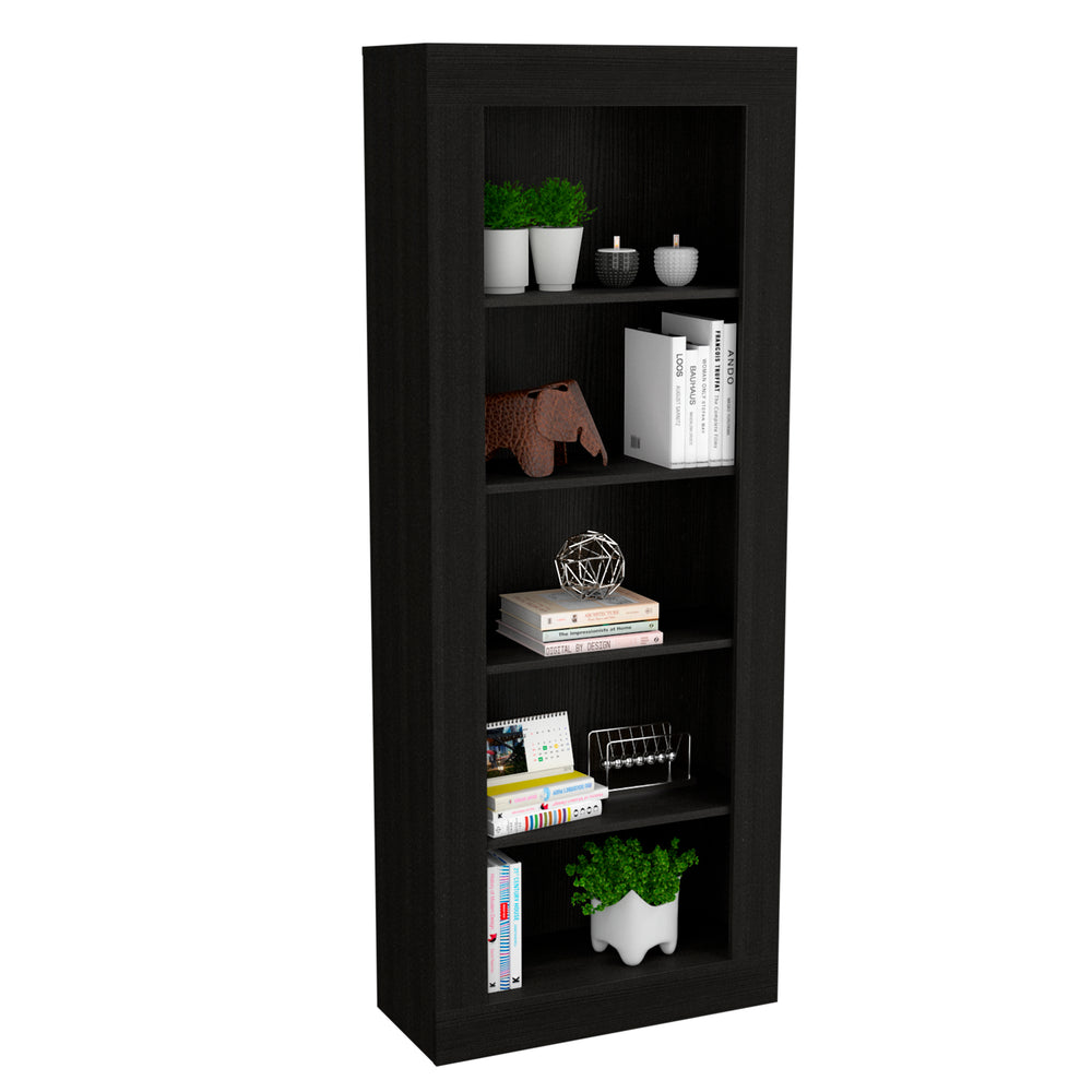 28-Inch Poros Ladder Bookcase – Tiered Open Shelving