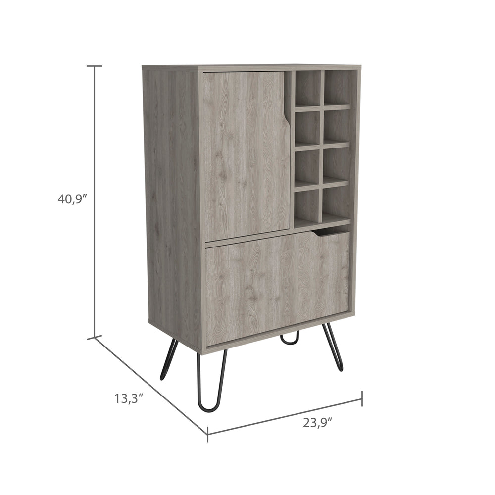 24-Inch Zamna L Storage Cabinet with Wine Rack and Single Door – Serving-Height Top Surface