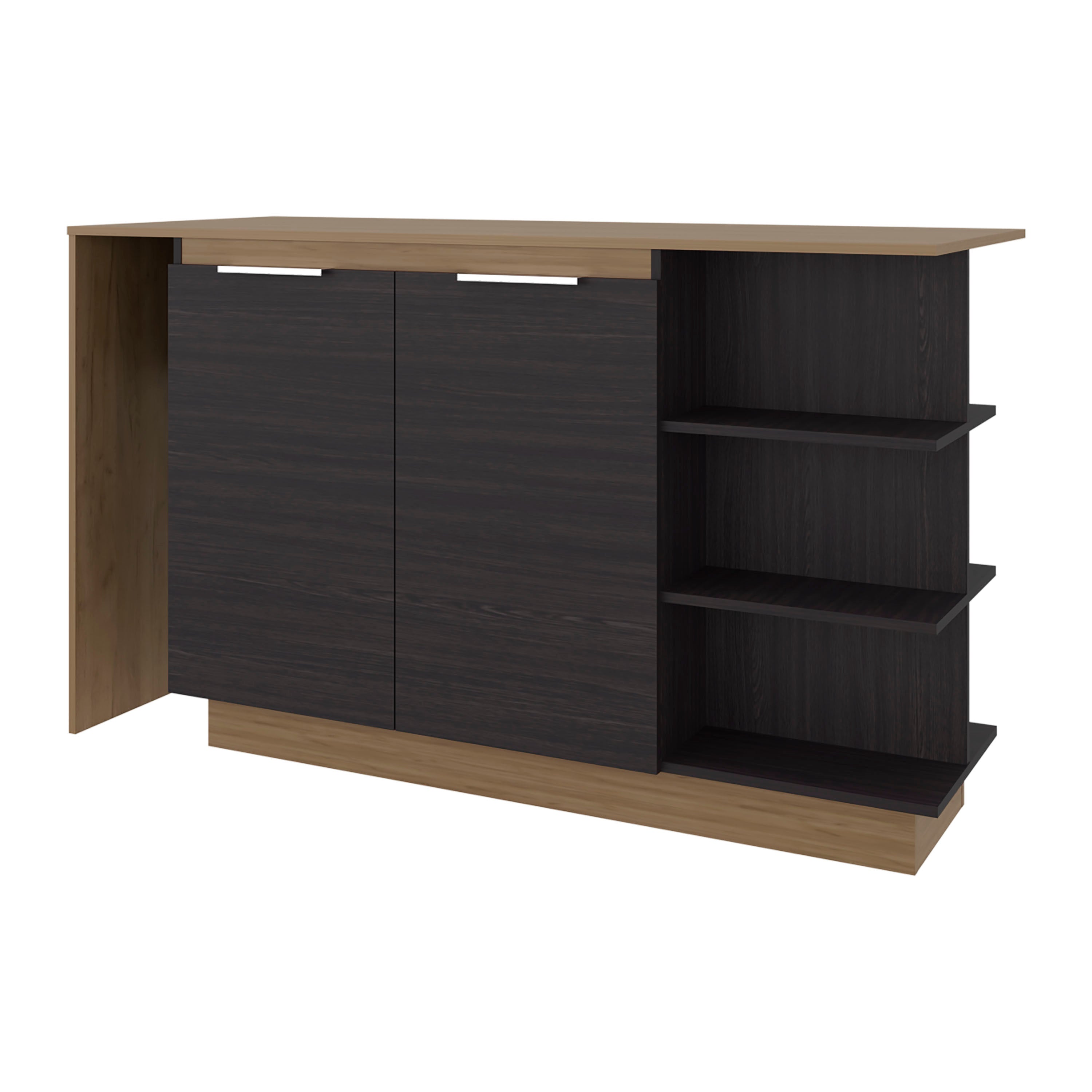 Dwight Kitchen Bar Counter with Shelves and Cabinets – Depot Eshop