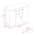 Minto 3 Piece Bedroom Set, Milano Double Door Cabinet Dresser + 2 Salento Nightstands, Black