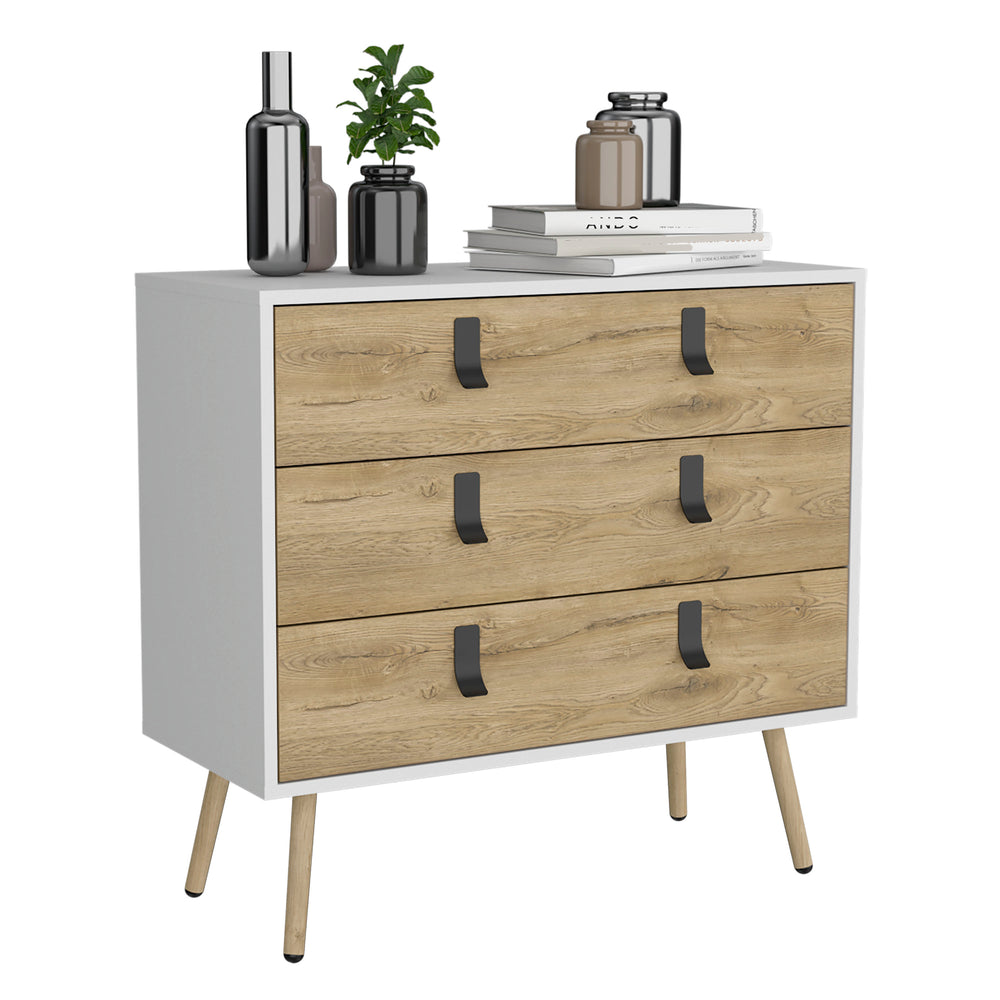 32-Inch Toka Dresser with 3-Drawer – Smooth-Gliding Drawers