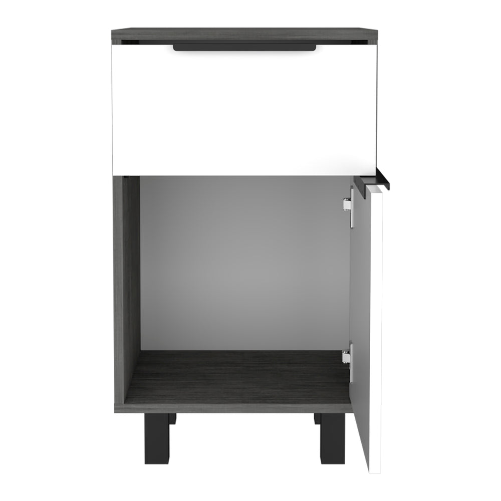 16-Inch Egeo Z Nightstand with 1-Drawer – Sturdy Elevated Legs