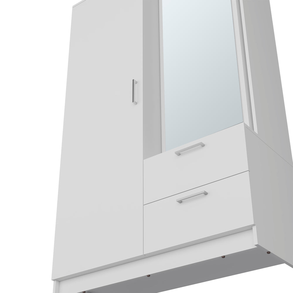 42-Inch Vinco Armoire with 2-Drawer and Single Door – Roomy Drawer Storage