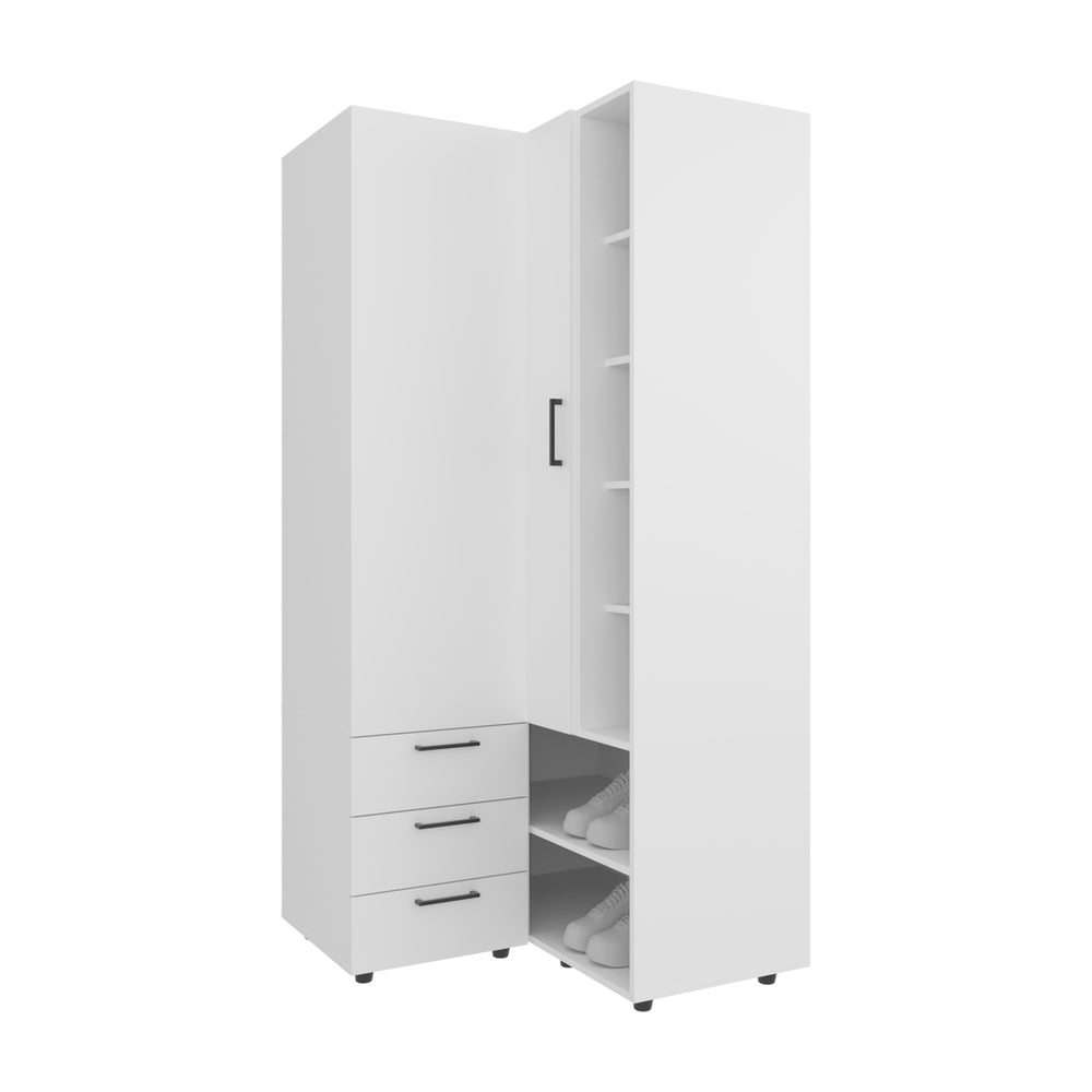 34-Inch Granger Armoire with 3-Drawer and Single Door – Sturdy Bedroom Storage