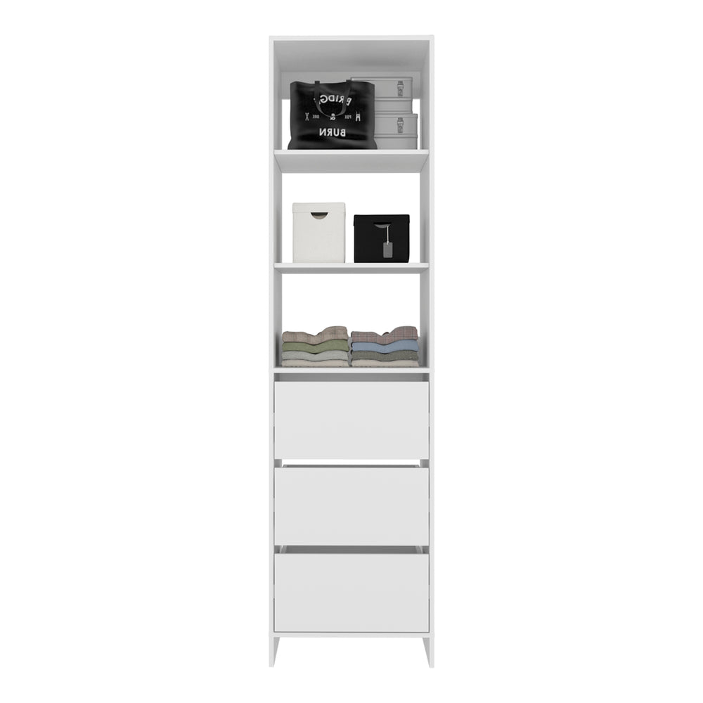 22-Inch Erie Closet Organizer with 3-Drawer and 3 Open Shelves – Open Shelving Storage