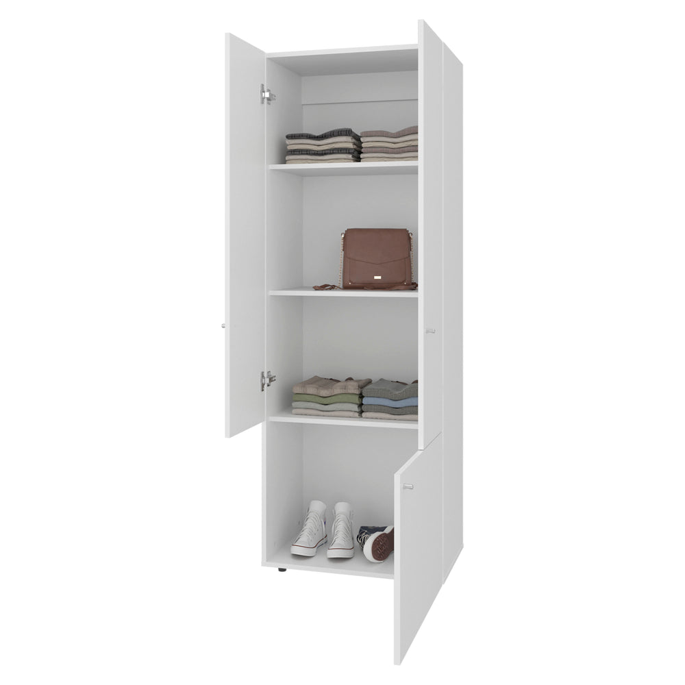 24-Inch Trego Armoire with 3 Open Shelves – Space-Saving Footprint