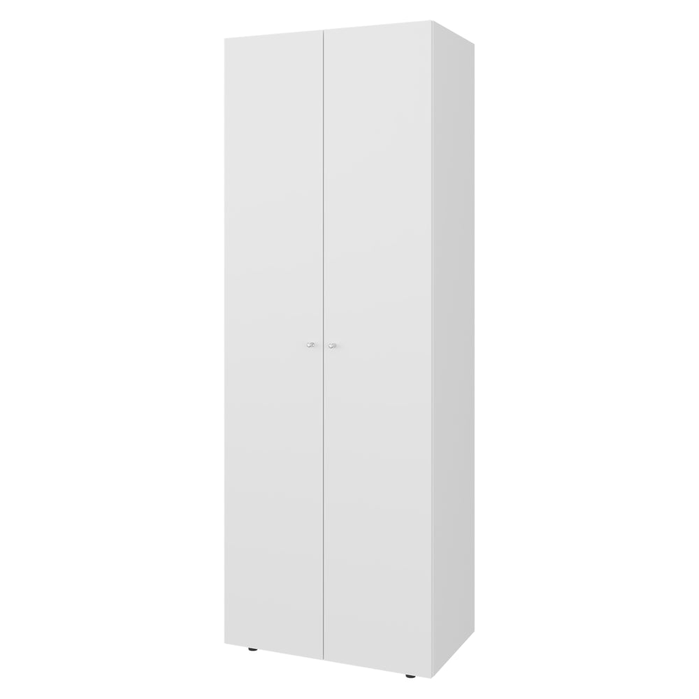 24-Inch Lisle Armoire with Double Door and 2 Open Shelves – Durable Construction