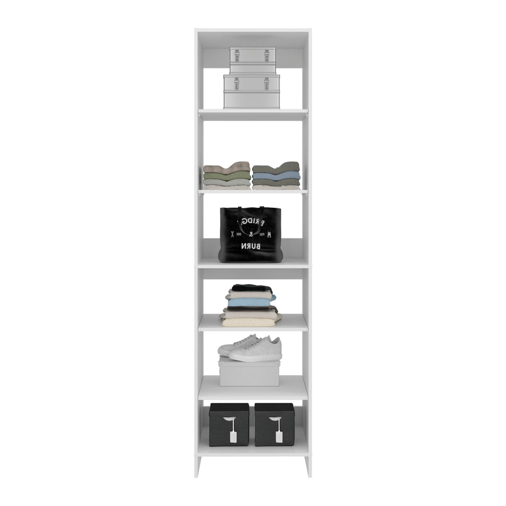 22-Inch Marvin Free Standing Closet Organizer with 6 Open Shelves – Tall, Space-Saving Tower