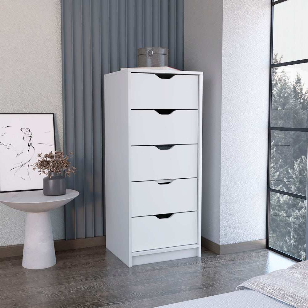 kookai black dress Depot E-SHOP Houma 5 Drawers Narrow Dresser, Slim Storage Chest of Drawers, Black