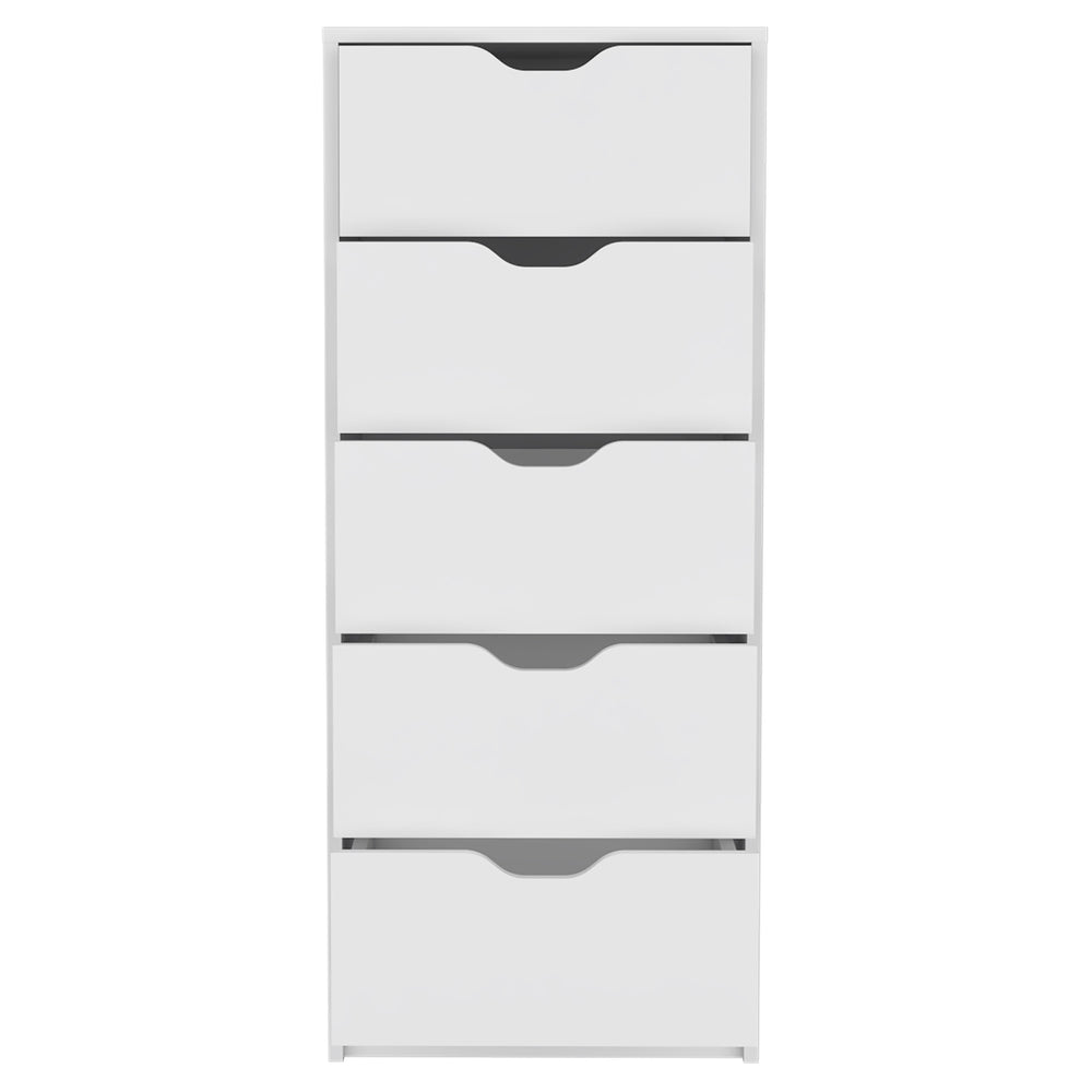 18-Inch Houma Dresser with 5-Drawer – A clean white finish Finish