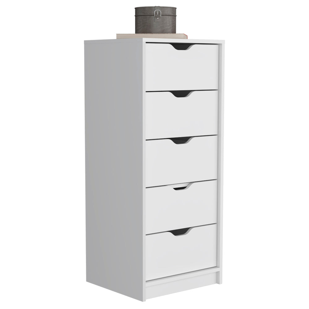 18-Inch Houma Dresser with 5-Drawer – Stacked Drawer Storage