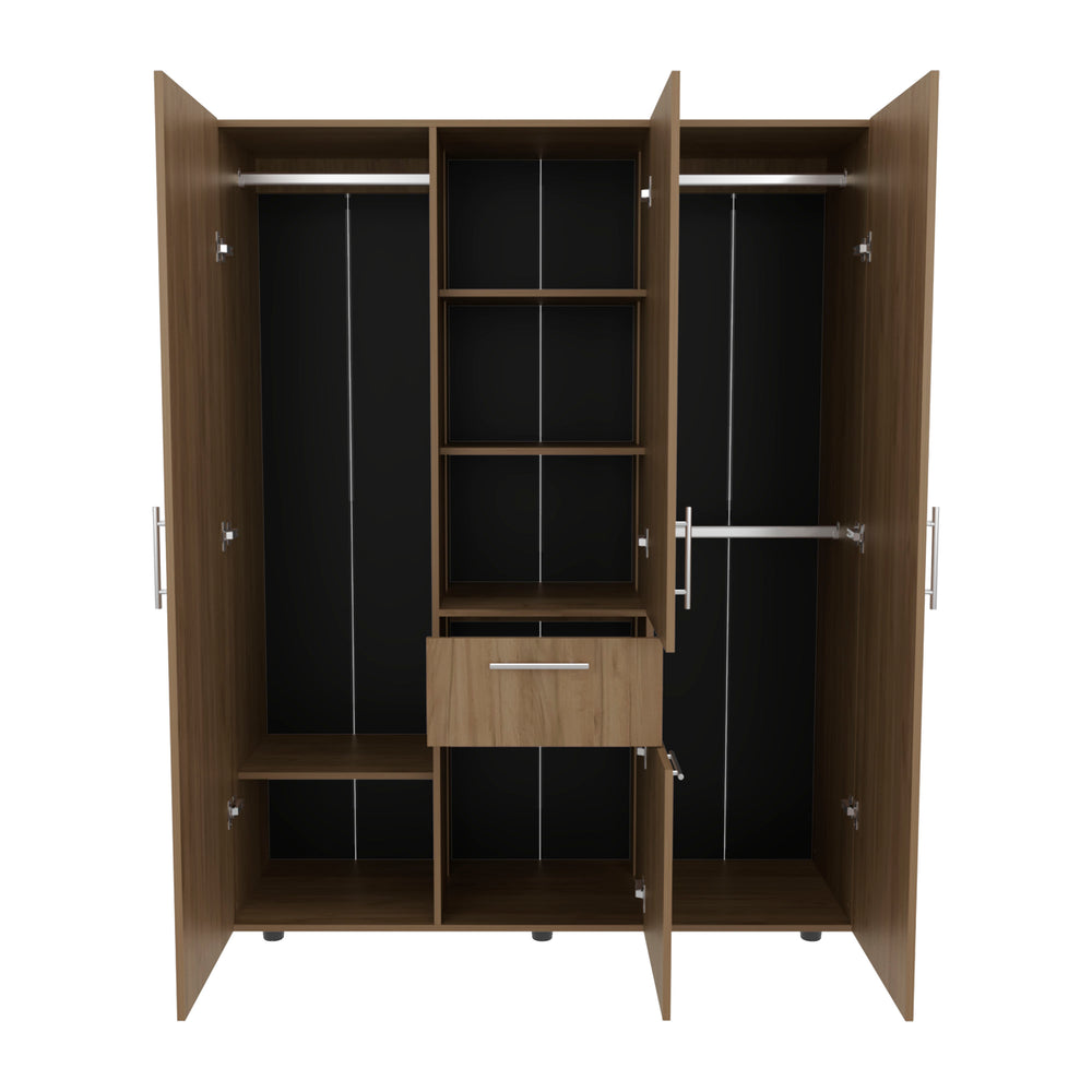 55-Inch Volant Armoire with 1-Drawer and Double Door – Drawer Storage Included
