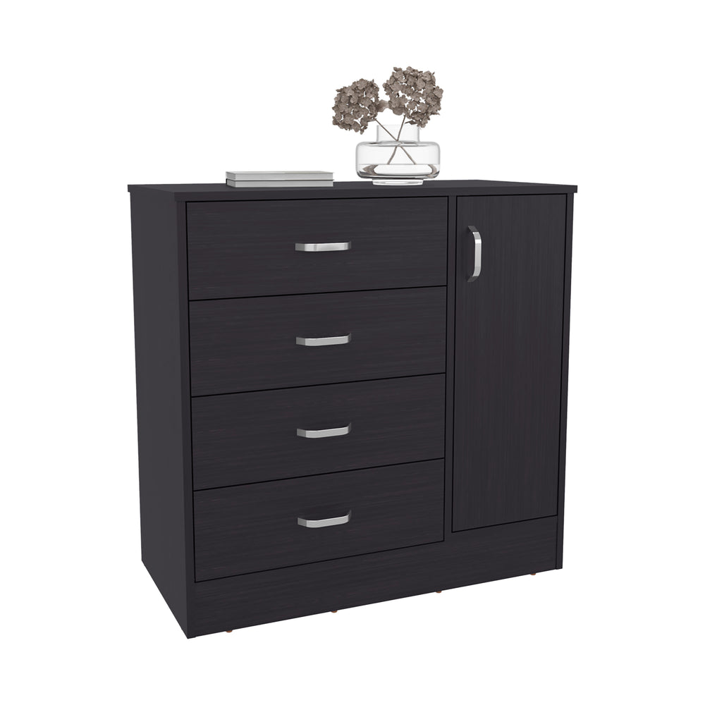 32-Inch Bourg Dresser with 4-Drawer and Single Door – Cabinet Storage
