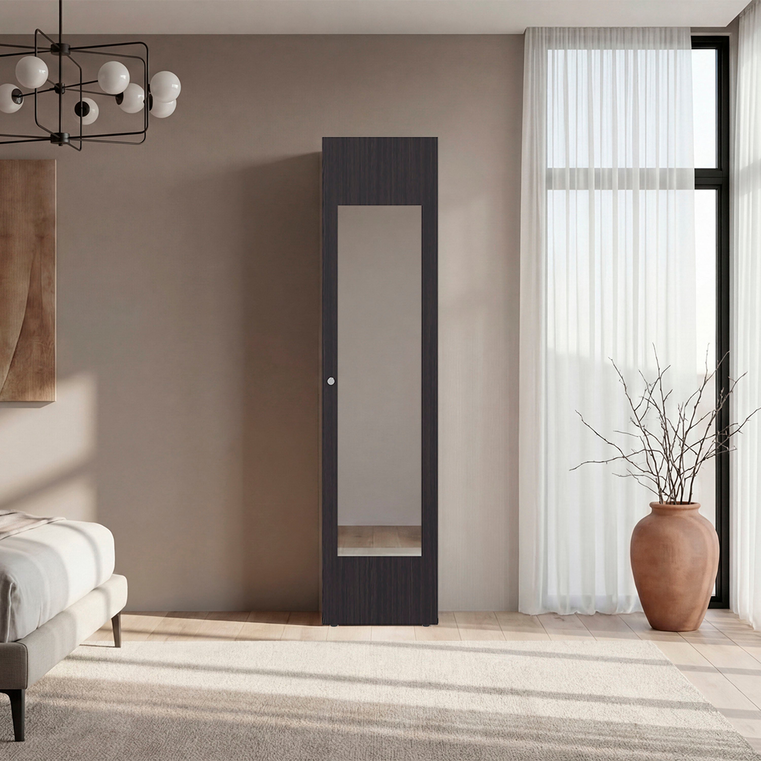 16-Inch Frisco 1 Wardrobe Closet with Mirror and Single Door