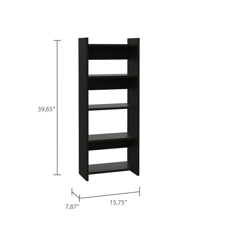 Treia Home Office Set Writing Desk with 1-Drawer and 5 Open Shelves – Storage Drawer and Open Shelving