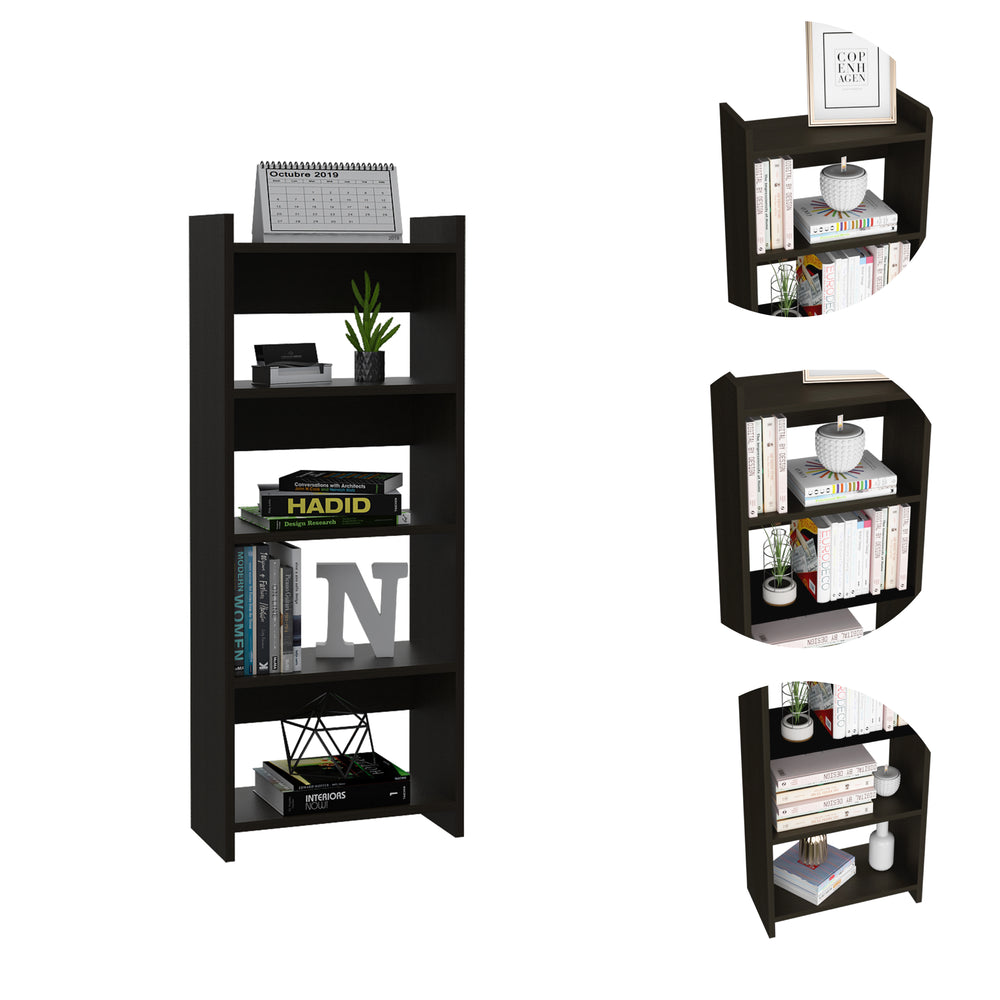 Treia Home Office Set Writing Desk with 1-Drawer and 5 Open Shelves – Compact Home Office Set