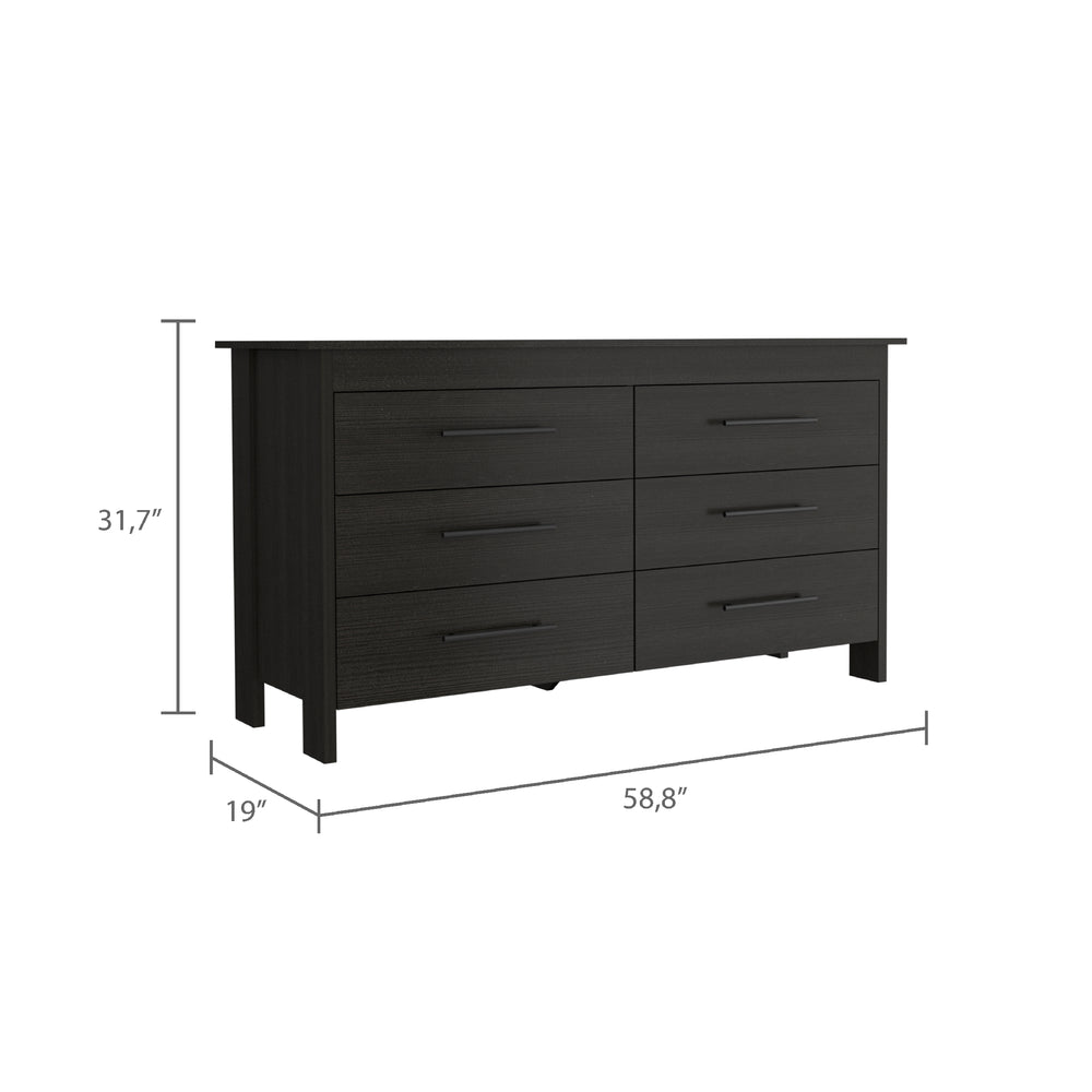 59-Inch Paris Dresser with 6-Drawer – Durable Construction