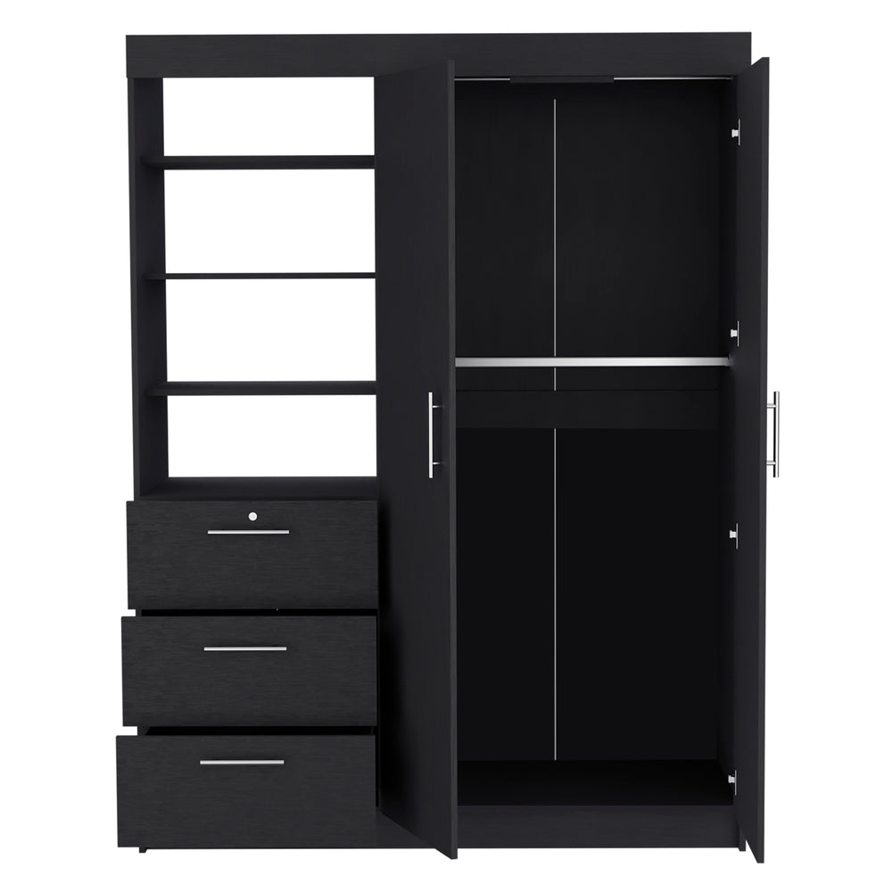 59-Inch Laurel Three-Tier Armoire – Furniture-Grade Finish