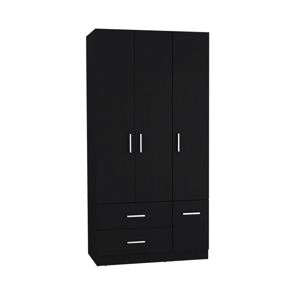 35-Inch Sebree Armoire with 6 Open Shelves – Full Wardrobe Storage